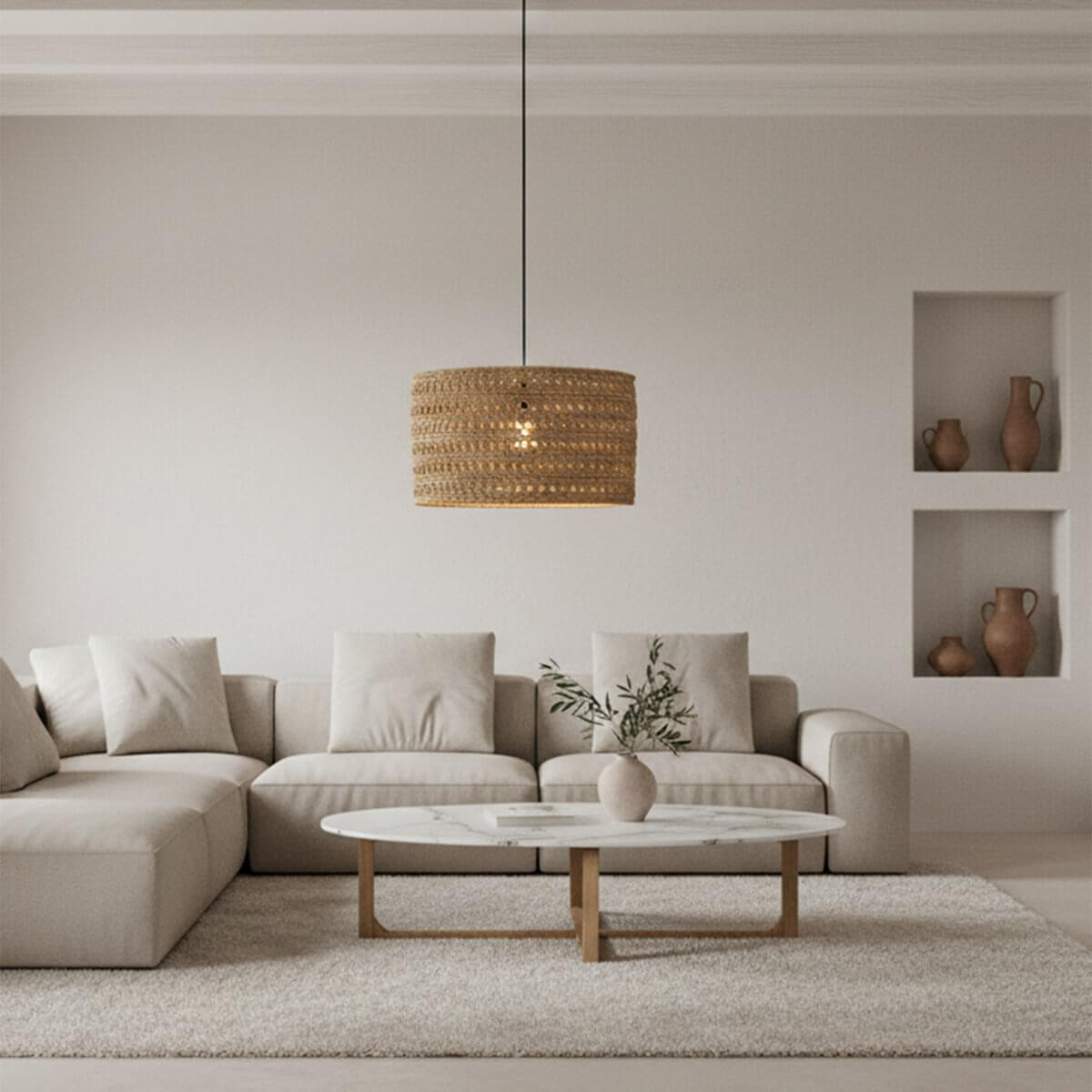 Herba hanging lamp Naturel Large - Raw Materials