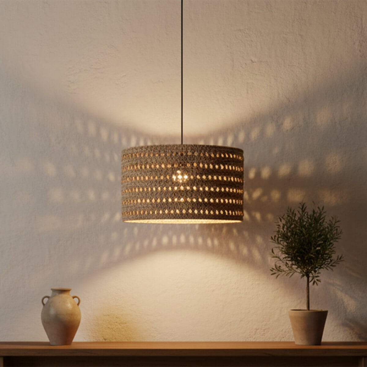 Herba hanging lamp Naturel Large - Raw Materials
