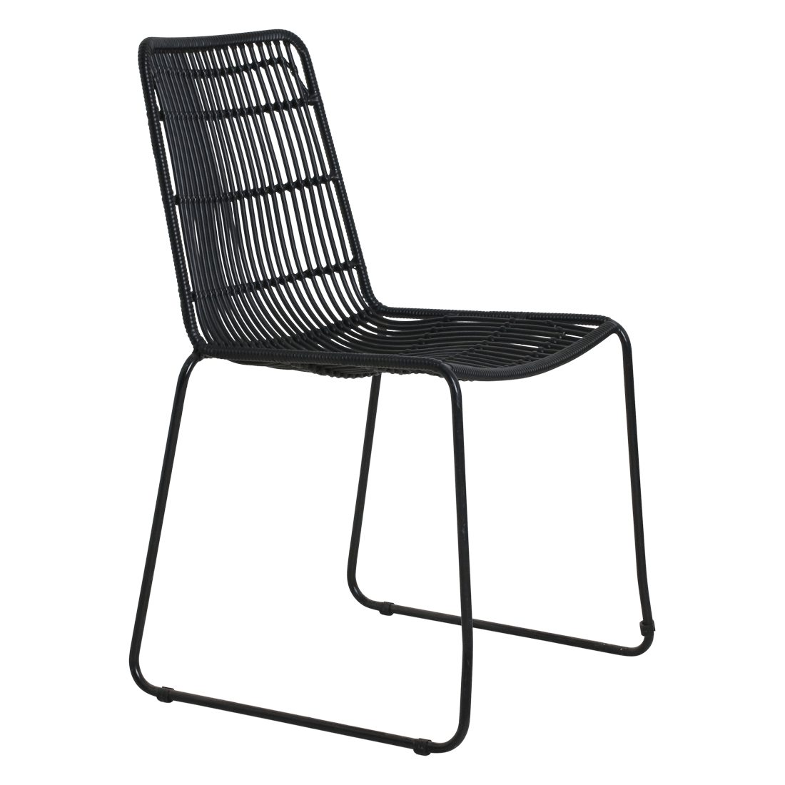 Jane slim tuinstoel zwart - Raw Materials