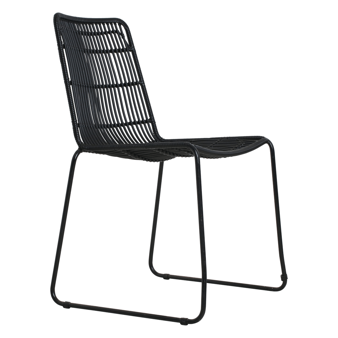 Jane slim tuinstoel zwart - Raw Materials
