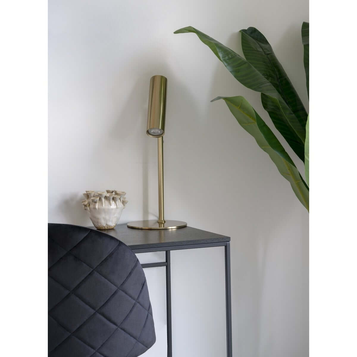 Geneve Office Chair - Black Velvet, Black Legs, 55x55x73 cm - House Nordic ApS