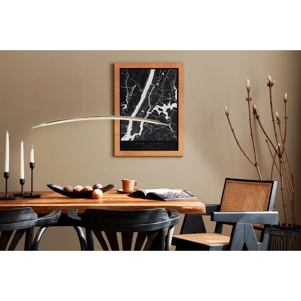 LED Hanglamp Metaal en Glas 100 Cm – Modern en Elegant