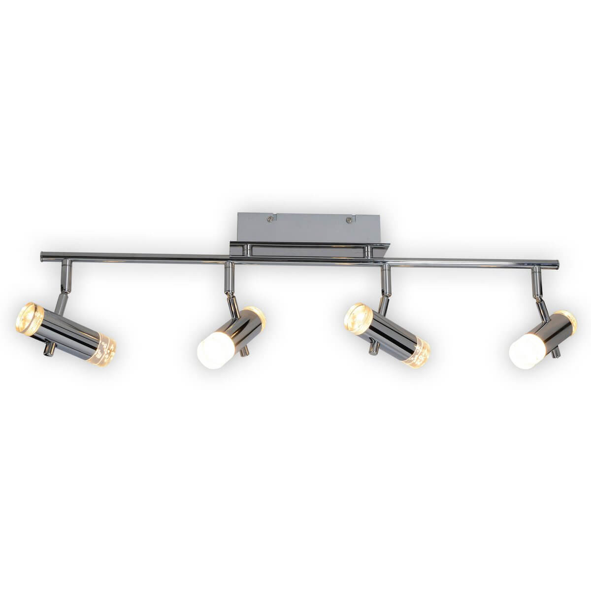 LED-plafondlamp “Garda” – 66 cm | Chroom & Acryl | Warm Wit LED