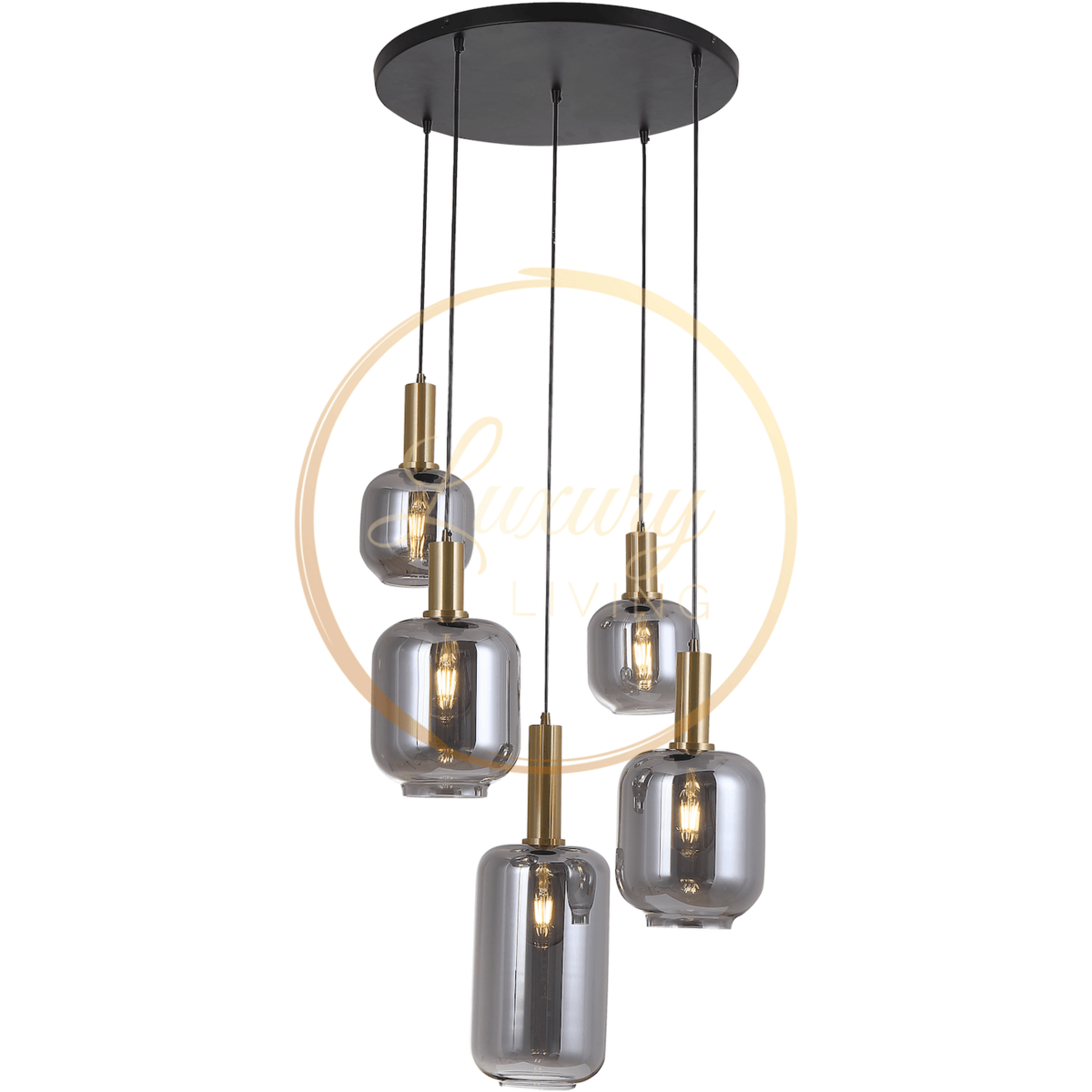 Lily 5-Light Hanging Lamp Mix - Luxury Living B.V.