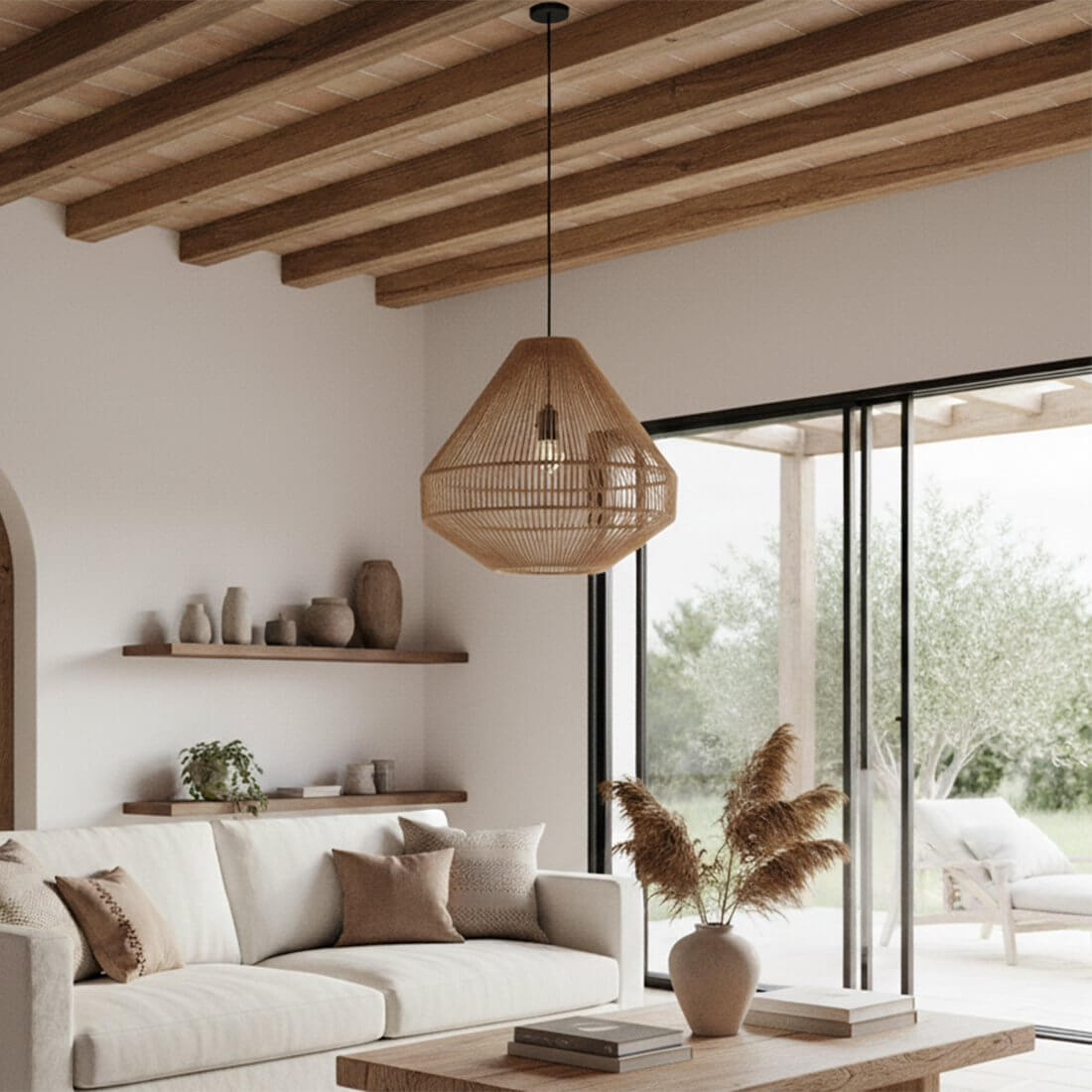 Linea hanging lamp Diamond natural - Raw Materials