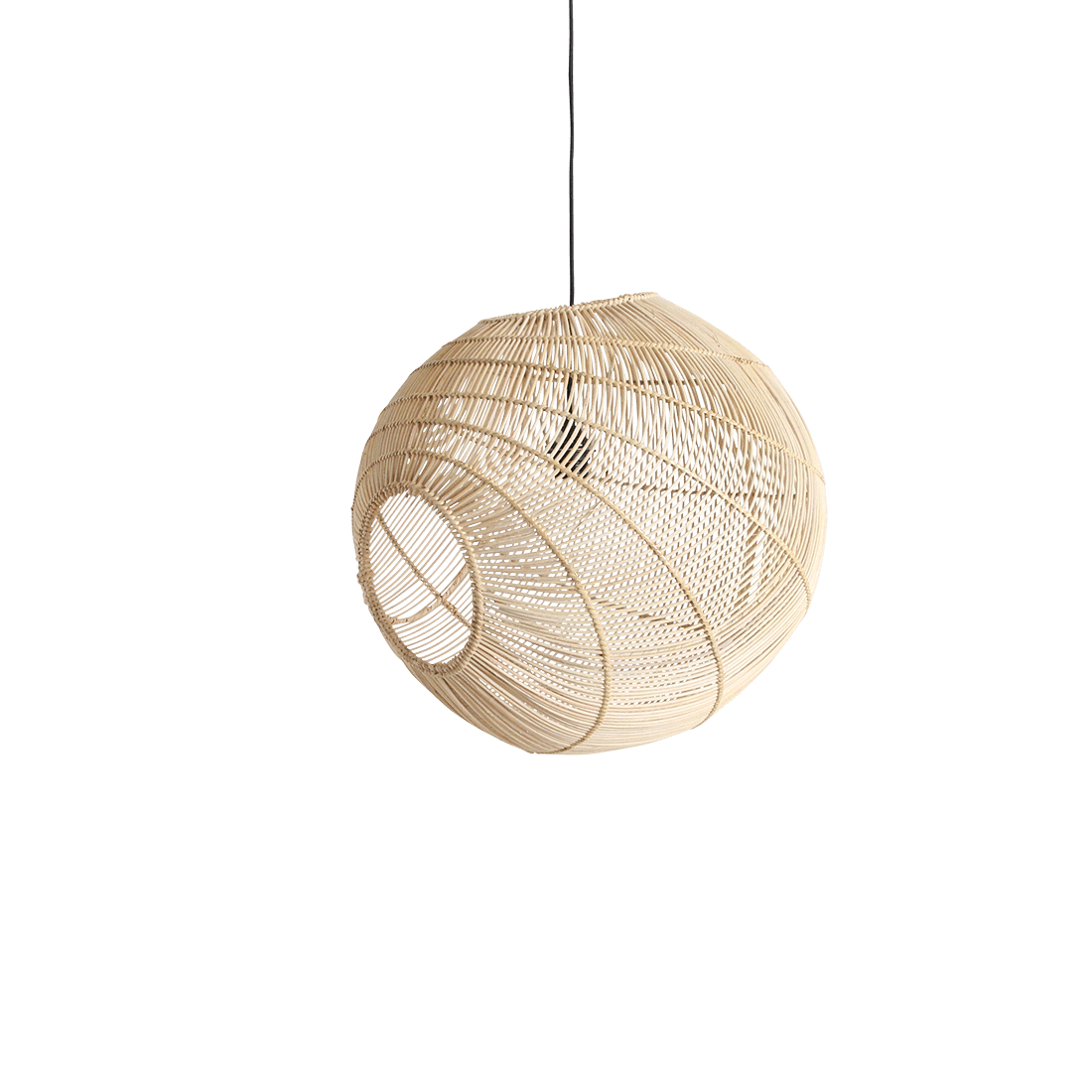 Luna Hanging lamp Sphere Naturel - Raw Materials