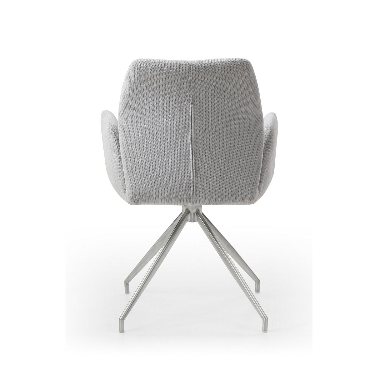 Moderne Draaistoel Grijs met RVS Frame – 180° Draaibaar - SalesFever - Casanovio