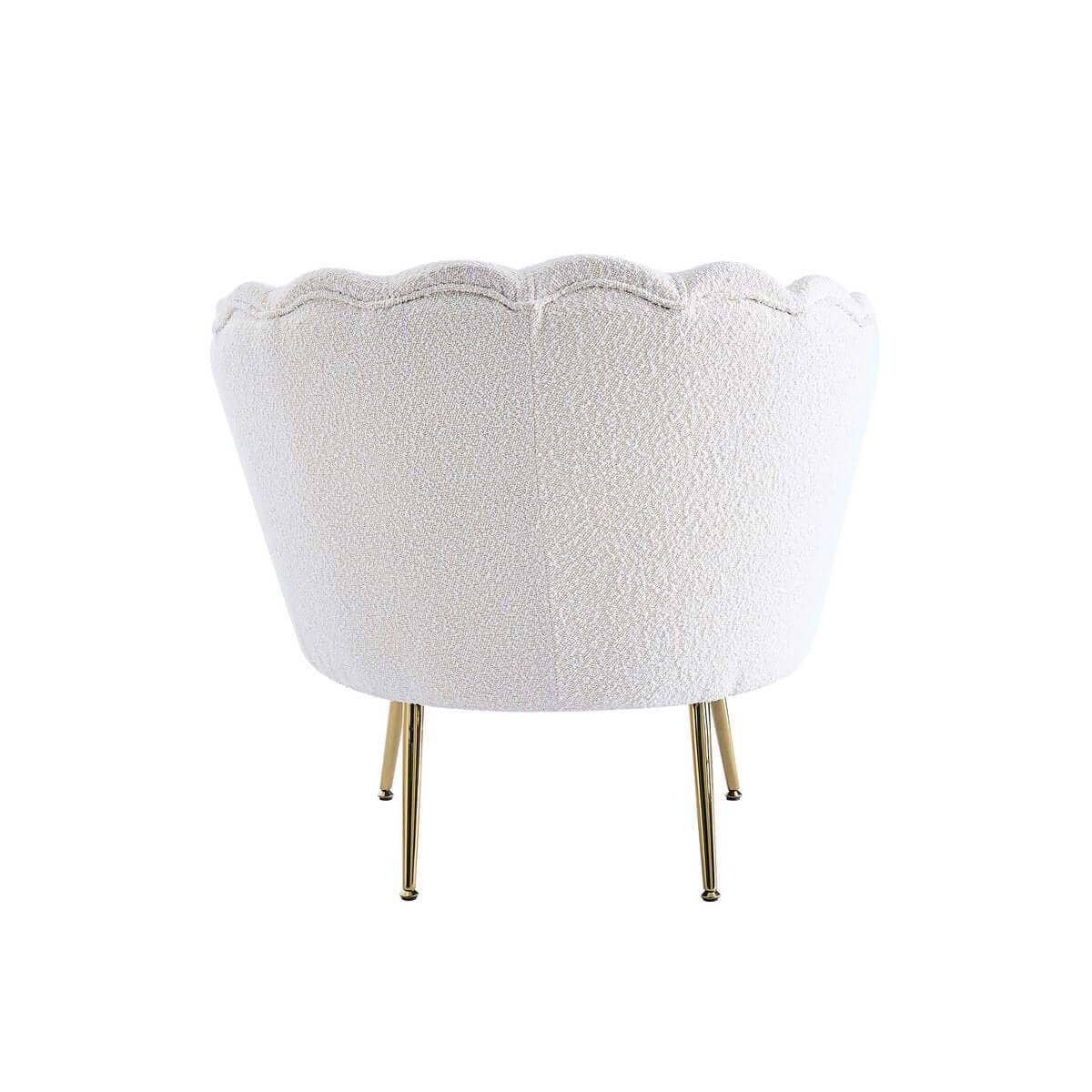 Muschelsessel mit Bouclé Stoff - SalesFever