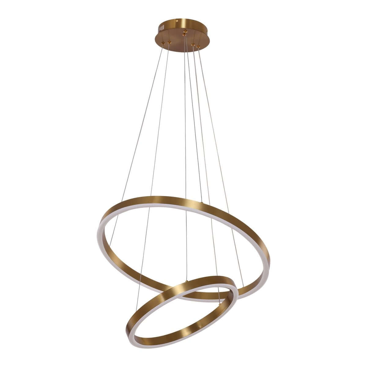 Hanging lamp Neo Copper Gold | 2-ring 40+60 cm - Luxury Living B.V.