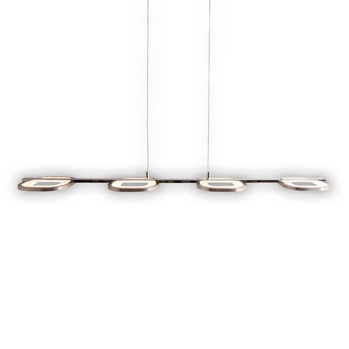 Näve LED hanglamp balk staal blank - met chromen details - 100 × 16 × 150 cm