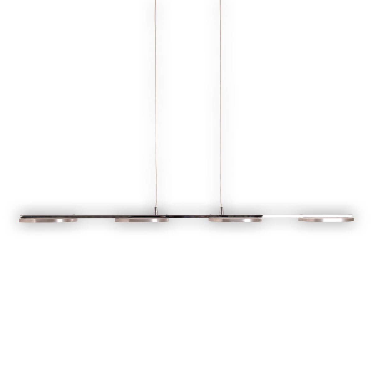 Näve LED hanglamp balk staal blank - met chromen details - 100 × 16 × 150 cm