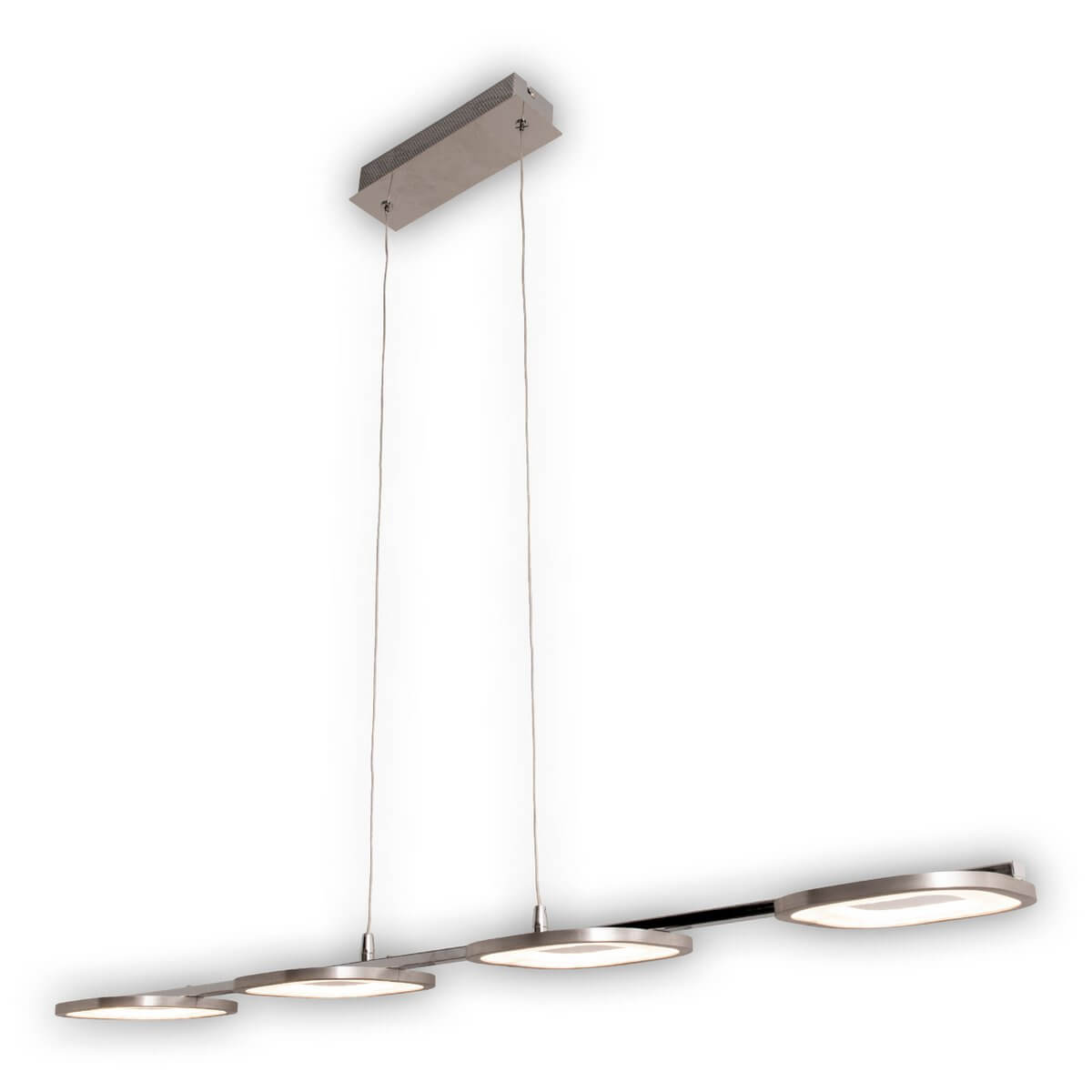 Näve LED hanglamp balk staal blank - met chromen details - 100 × 16 × 150 cm