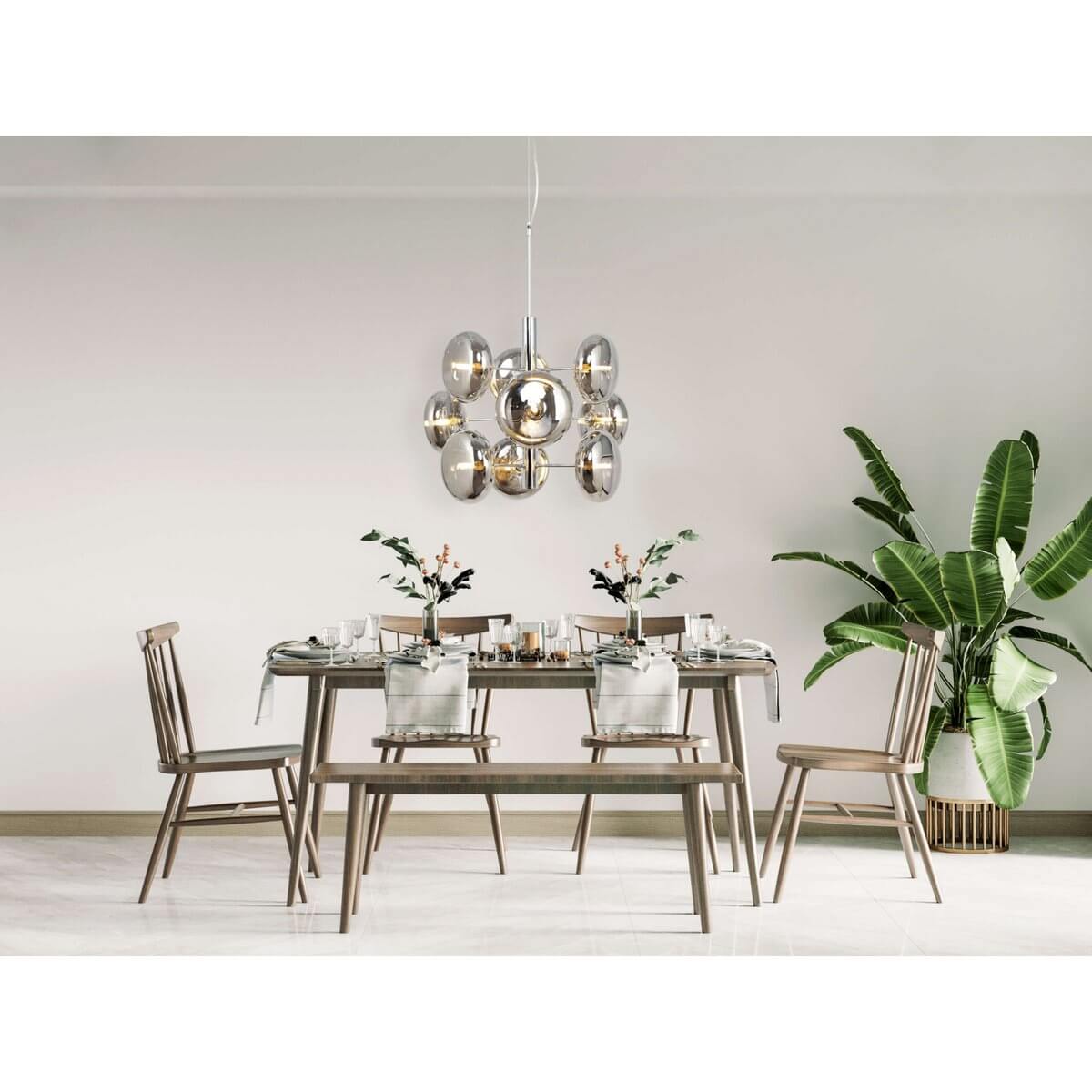 Näve hanglamp amberglas met messing frame - Ø 53 × 207 cm