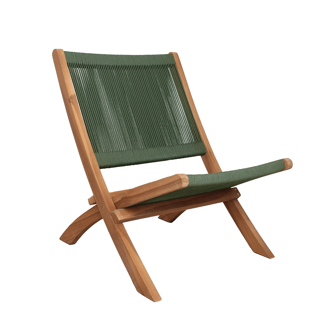 Rope opvouwbare loungestoel groen - Raw Materials