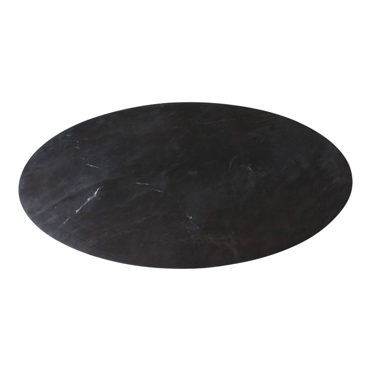 Ovale marmeren salontafel - zwart - 120x60x38 cm - Raw Materials