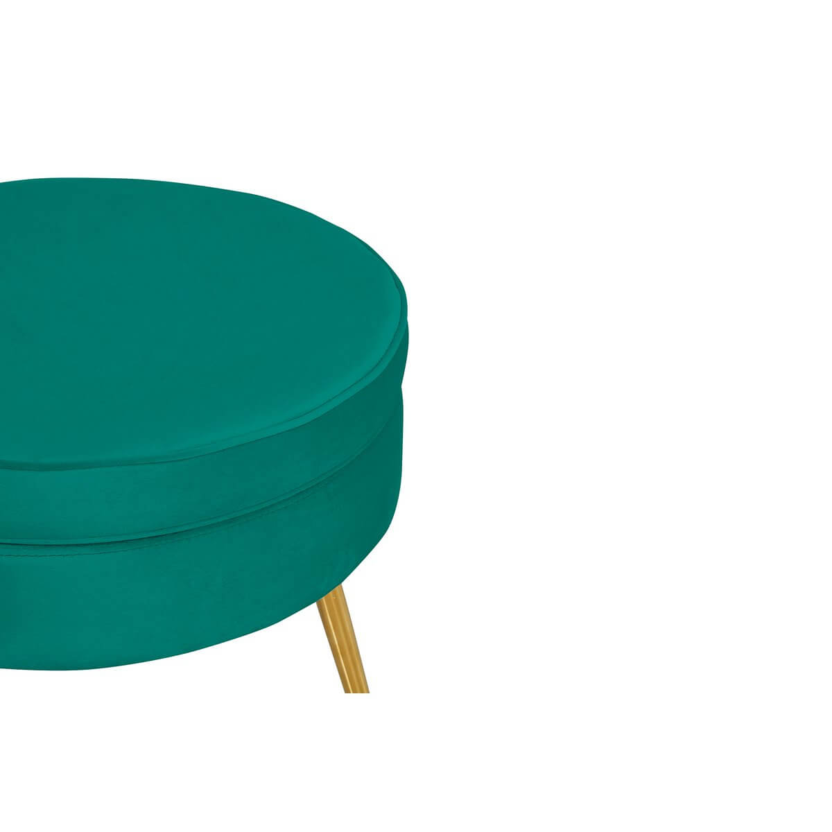 Round velvet pouf green - SalesFever