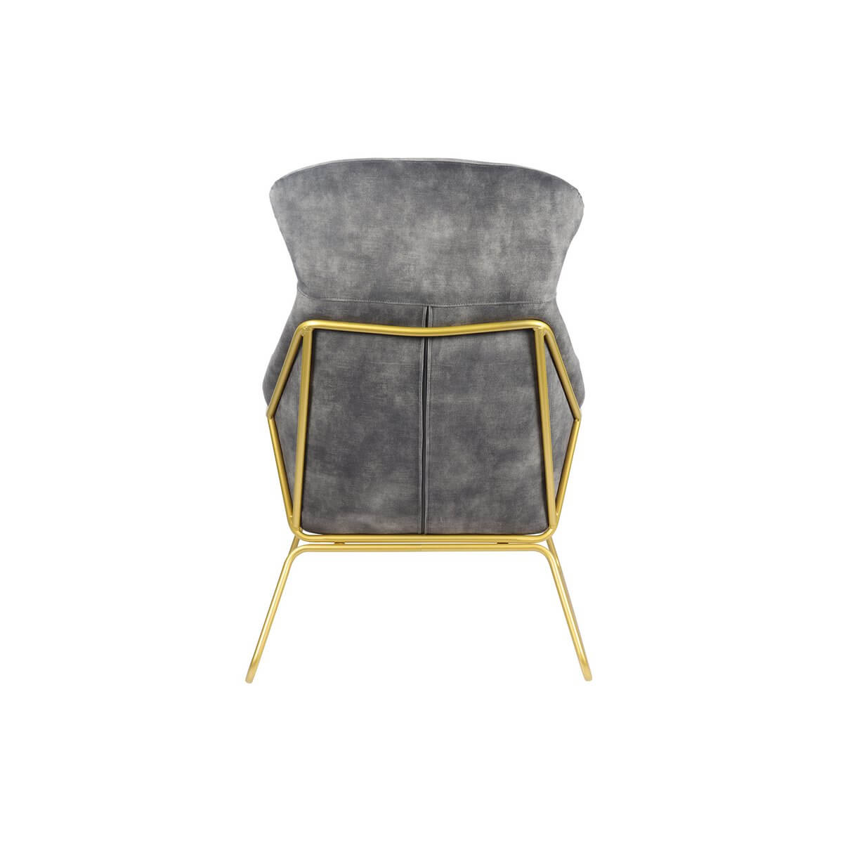 Lounge chair made of gray velvet - SalesFever