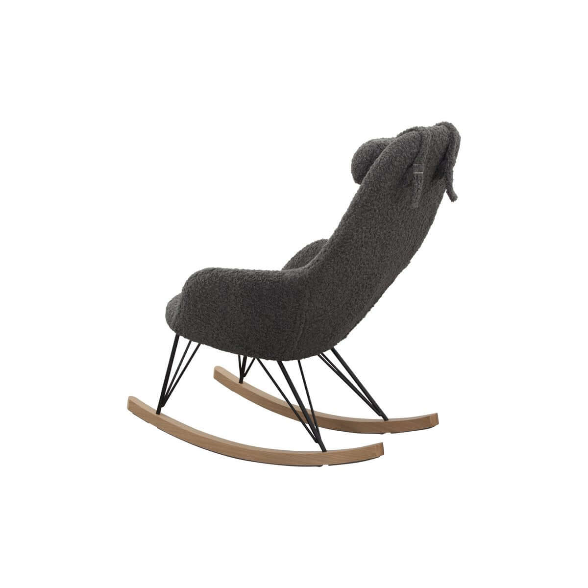 Rocking chair teddy fur grey - SalesFever