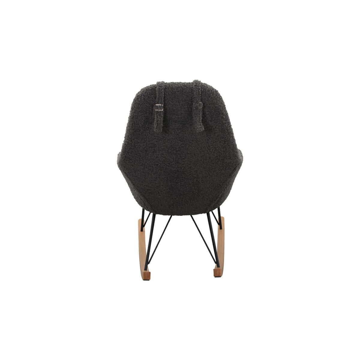 Rocking chair teddy fur grey - SalesFever