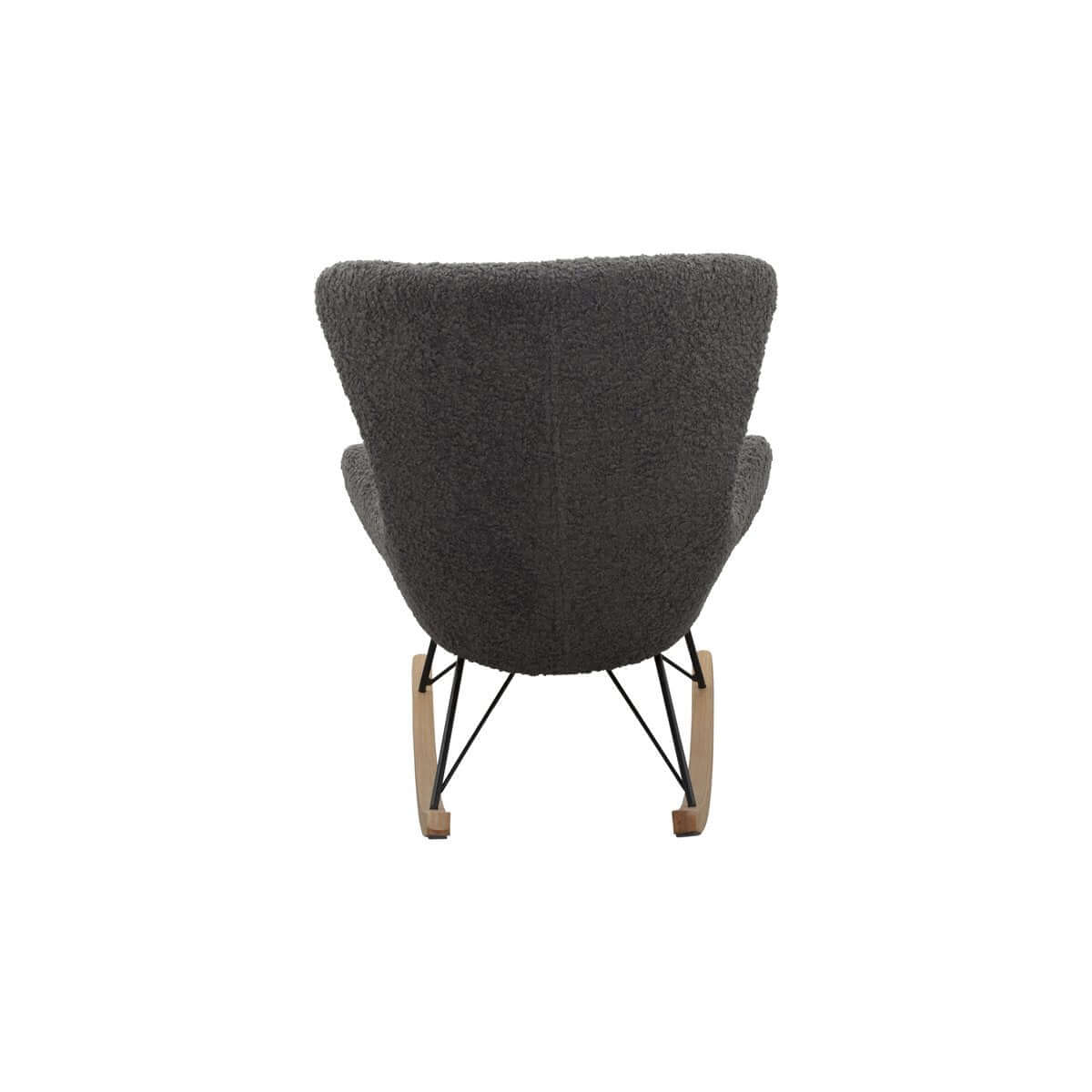 Rocking chair teddy fur dark gray - SalesFever