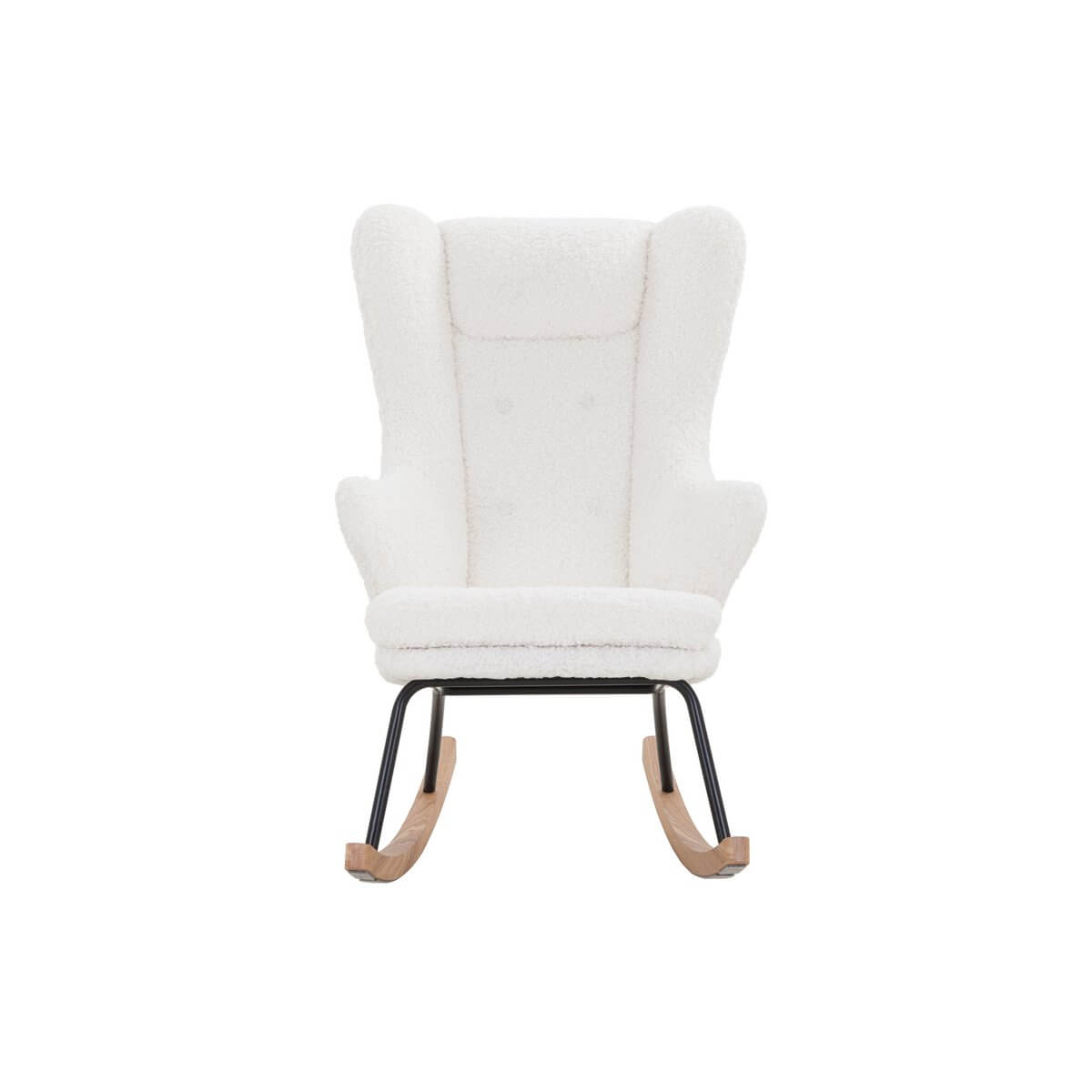 White teddy fur rocking chair - SalesFever