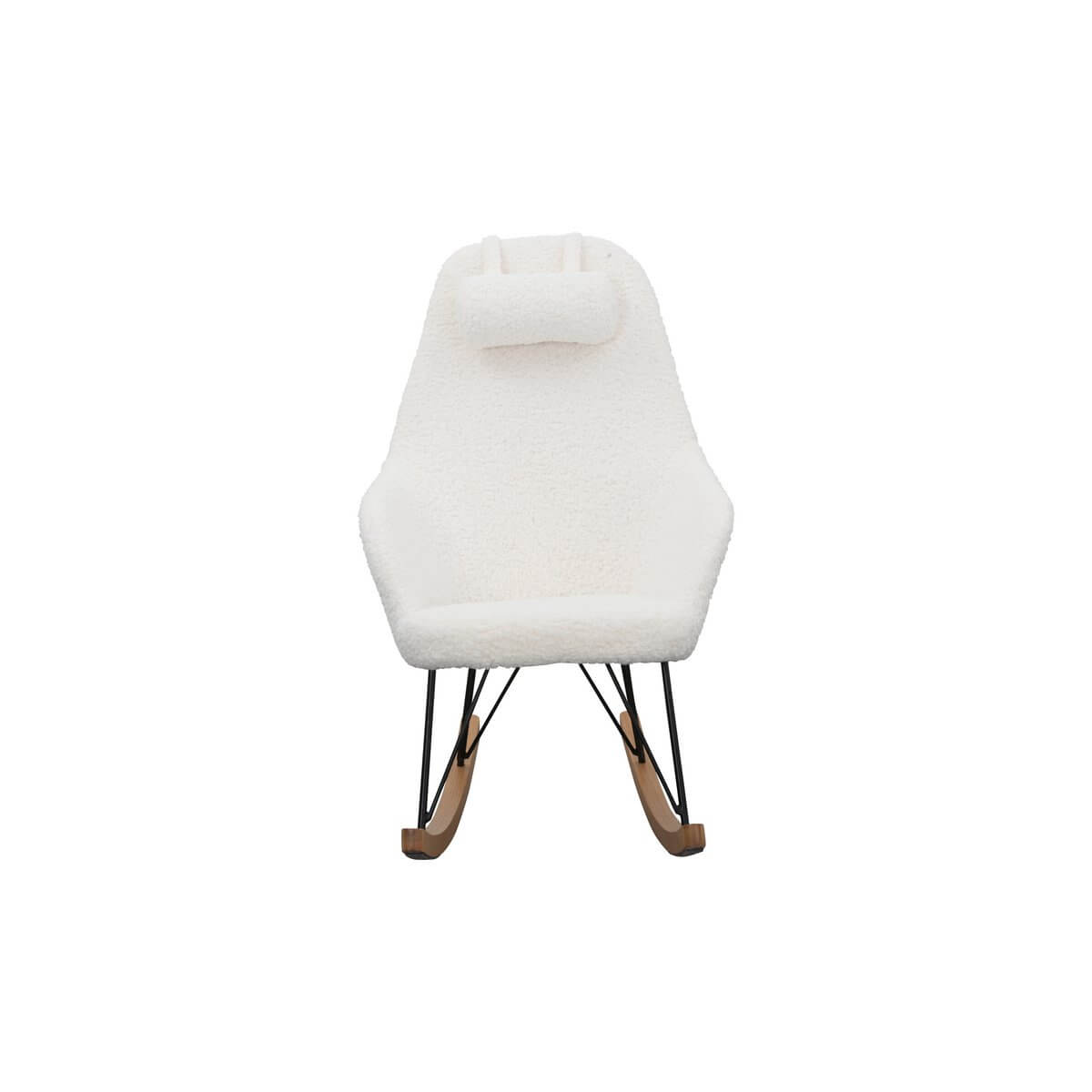 White teddy fur rocking chair - SalesFever
