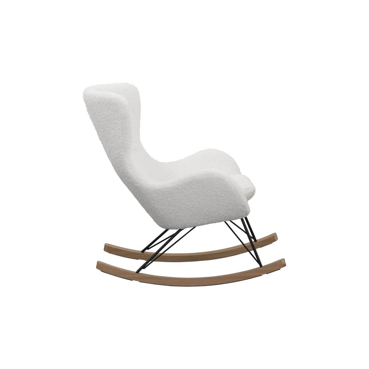 White teddy fur rocking chair - SalesFever