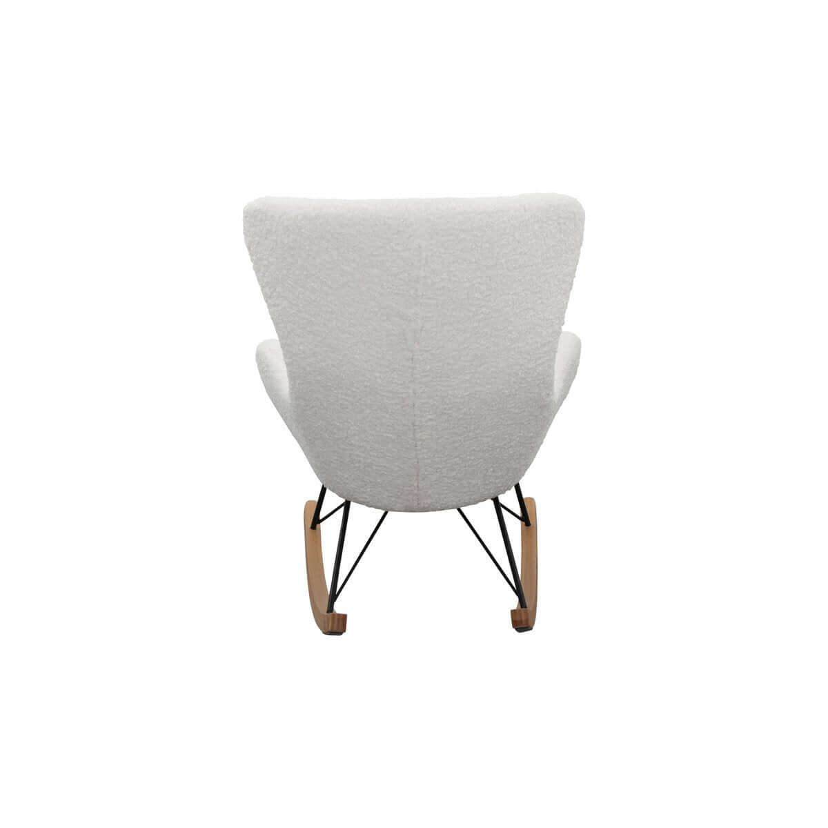 White teddy fur rocking chair - SalesFever