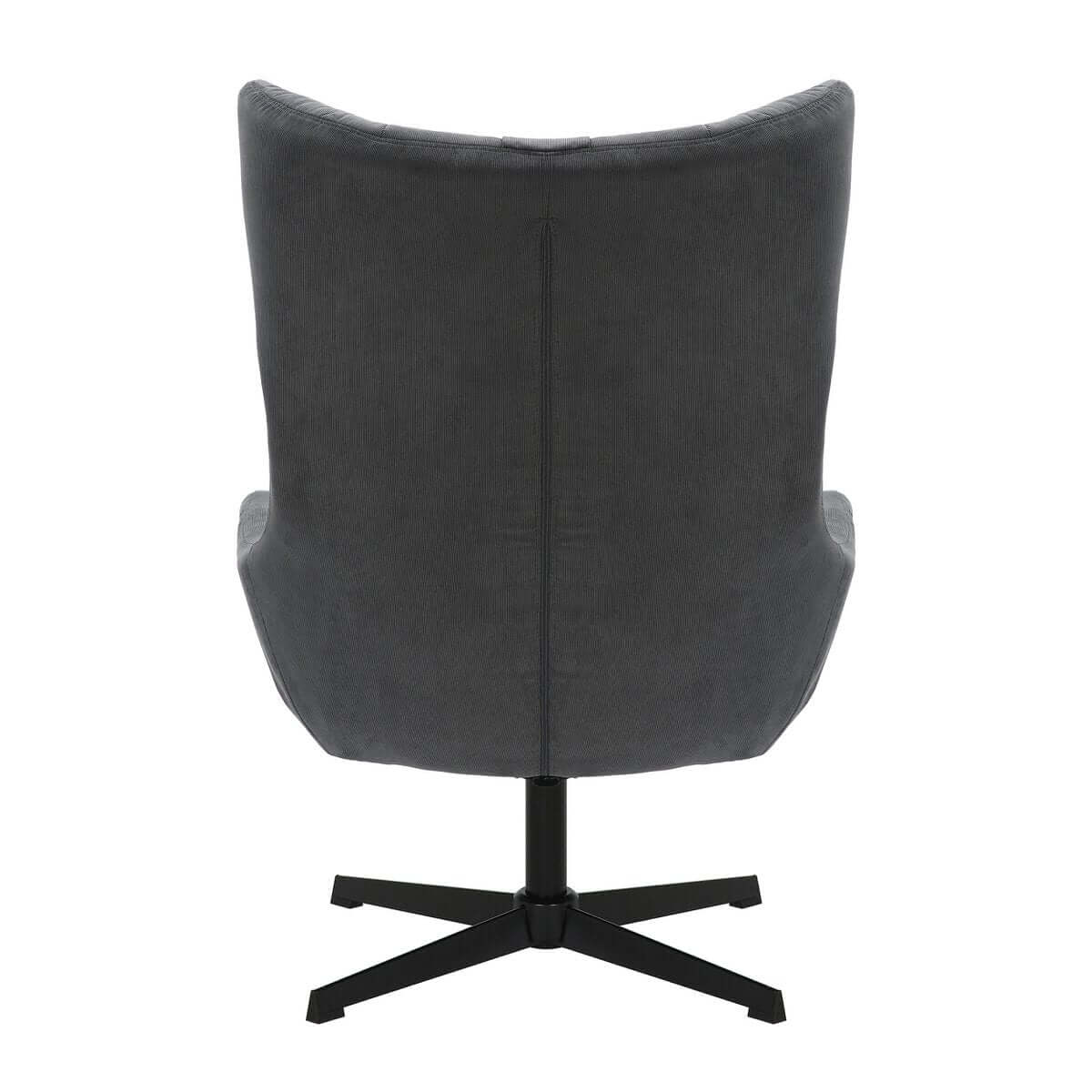 Sessel und Hocker Cordoptik Grau - SalesFever