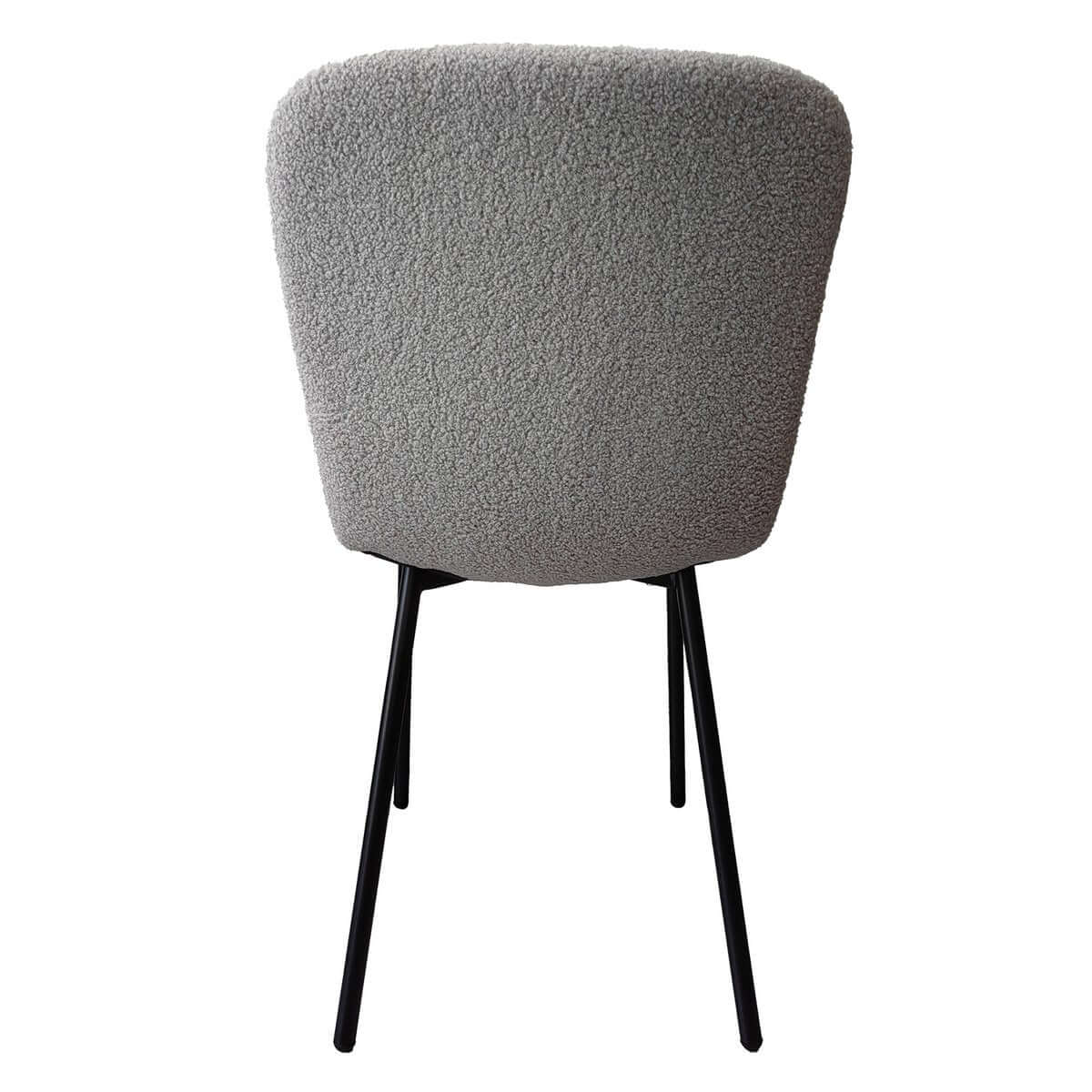 Stuhl Bouclé Optik 4er Set Hellgrau - SalesFever