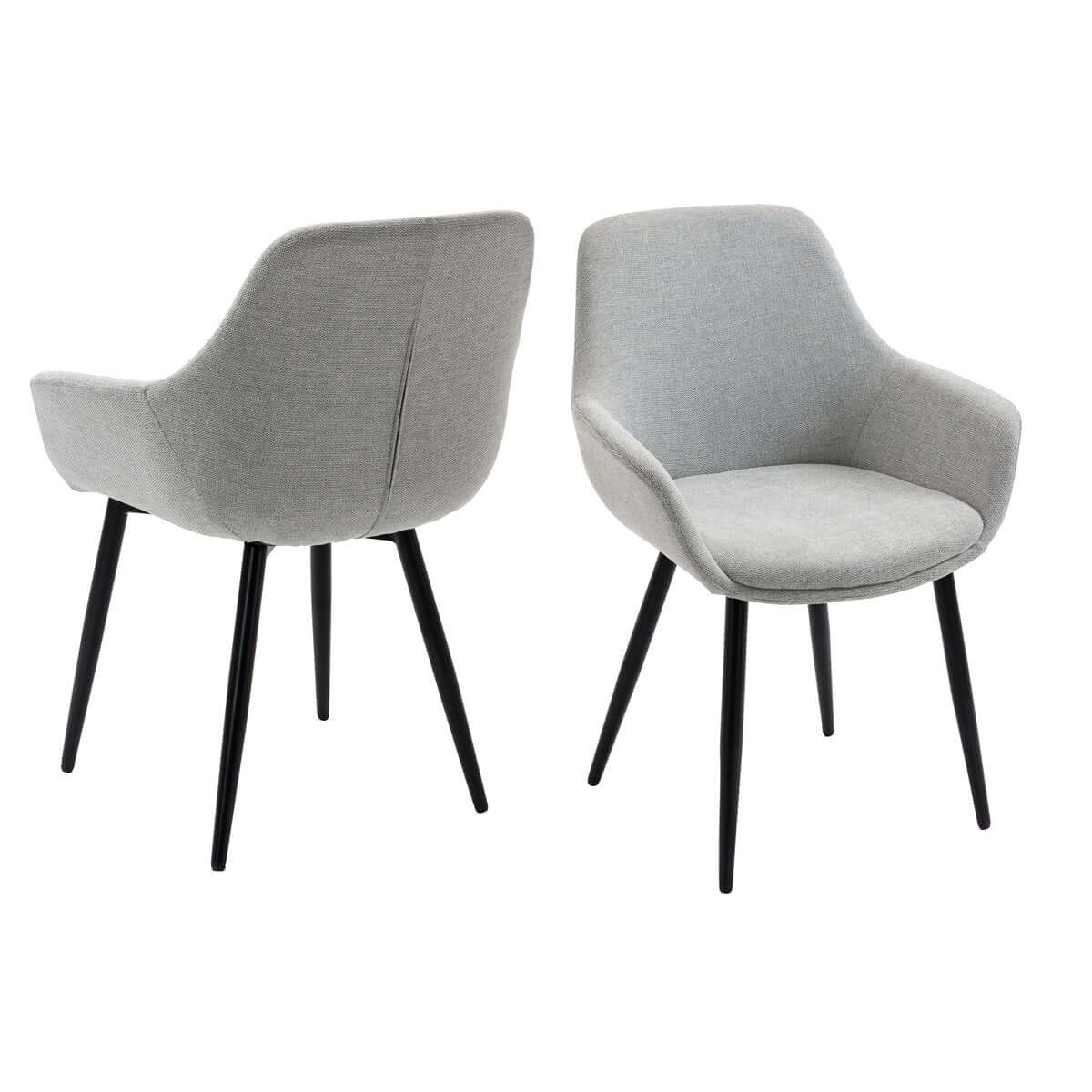 Set of 2 armchairs light grey - SalesFever