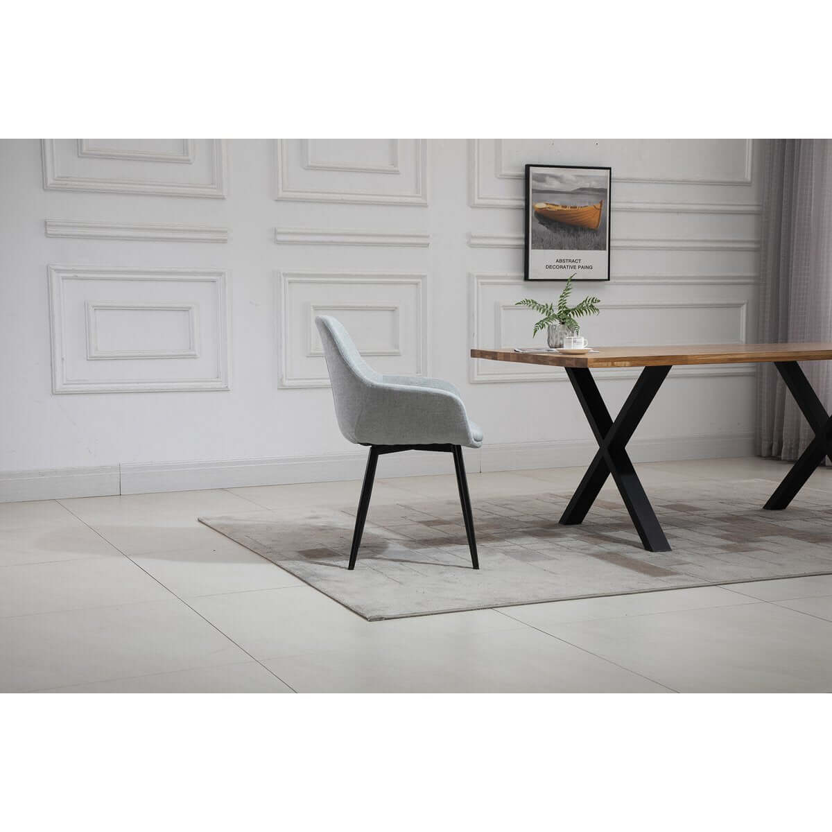 Set of 2 armchairs light grey - SalesFever