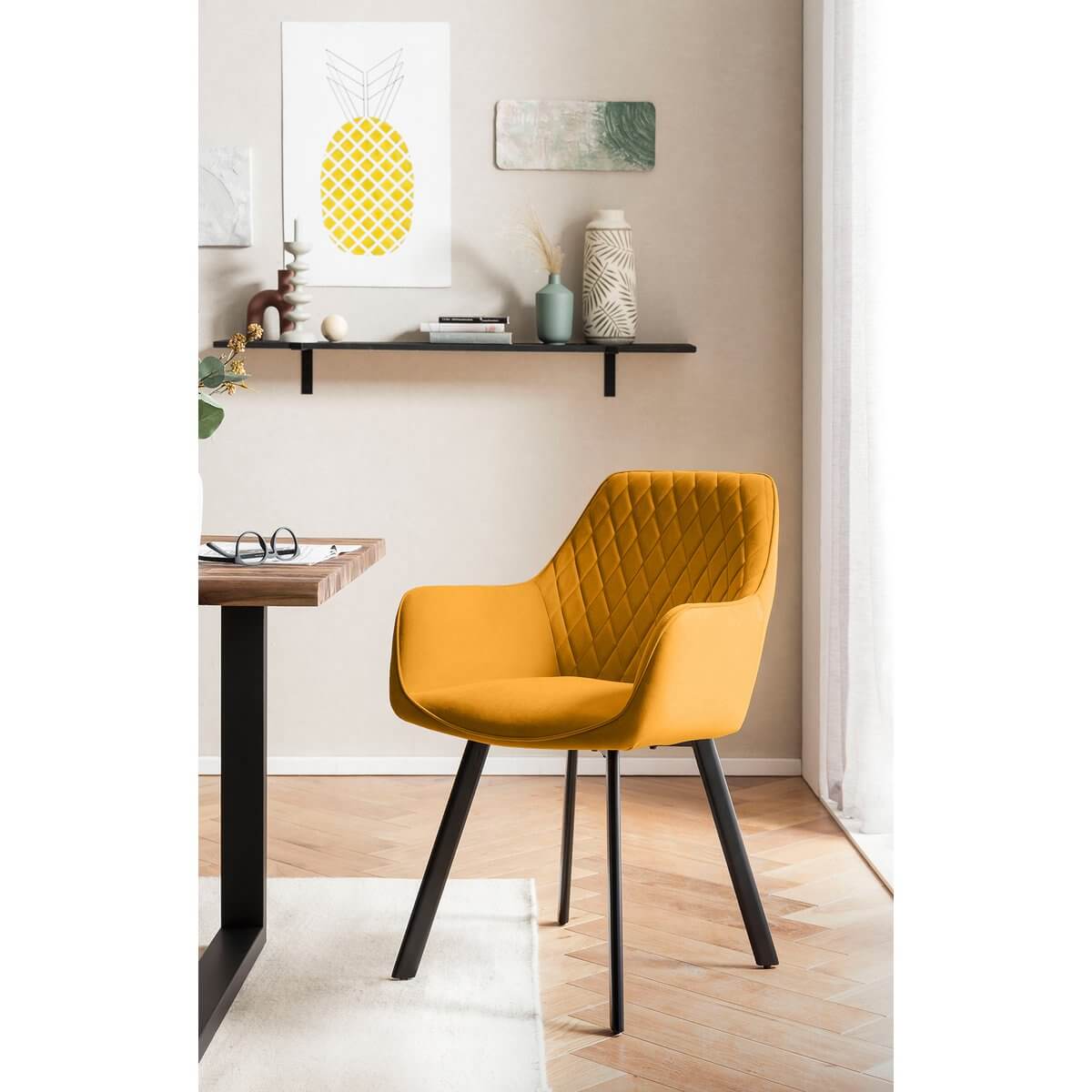 Set of 2 armchairs yellow - SalesFever