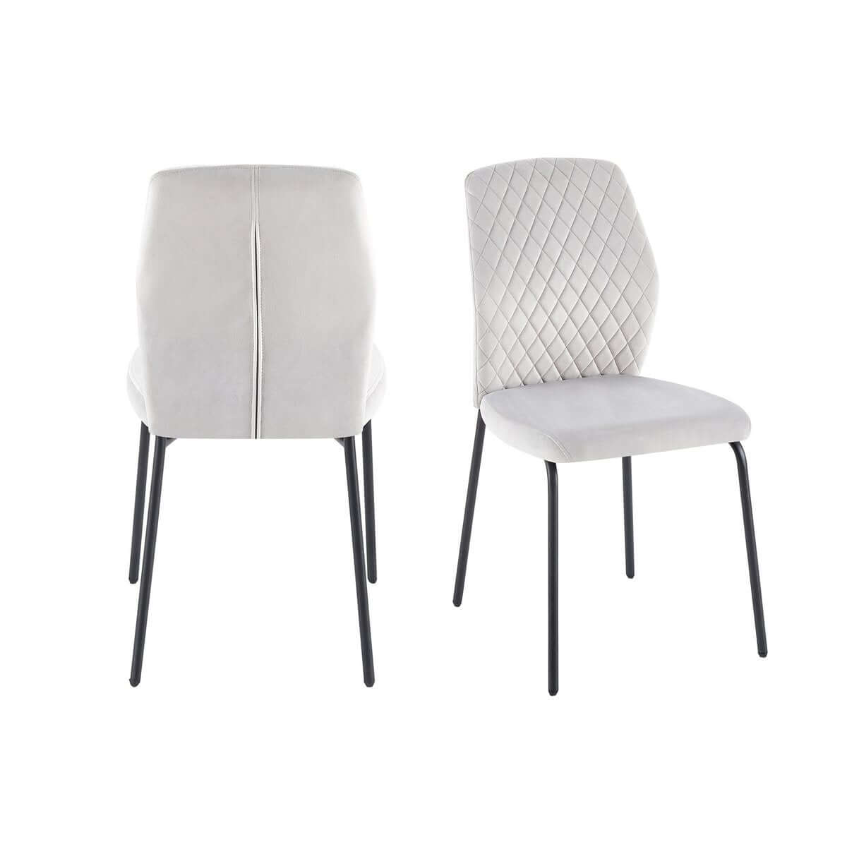 Chair set of 2 light gray - SalesFever