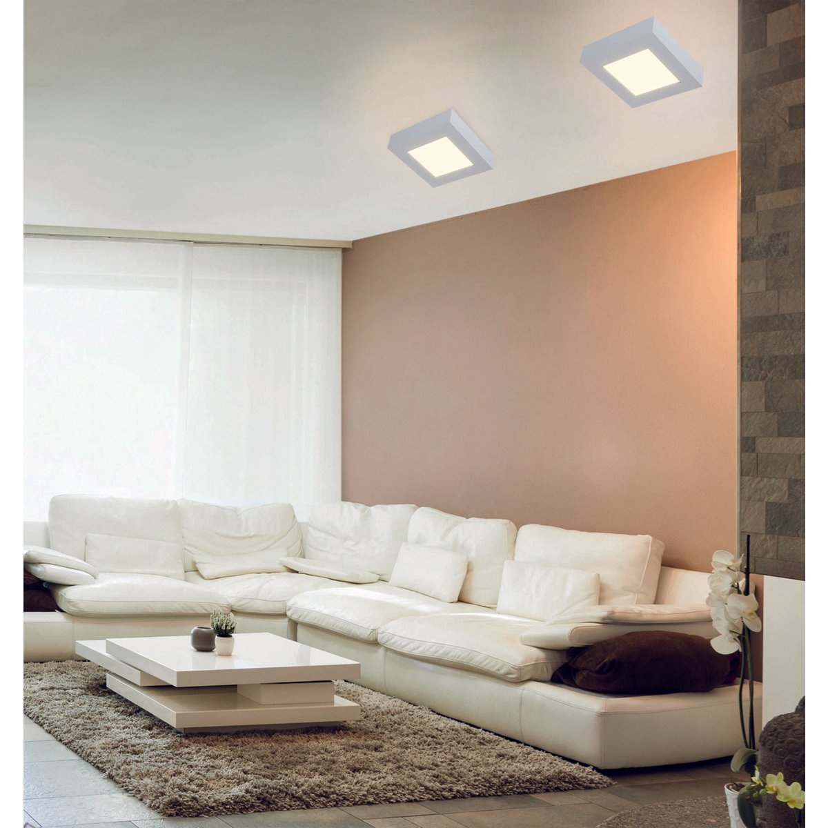 Simplex led plafondlamp warm wit 3000K - Ø 17 × 4 cm