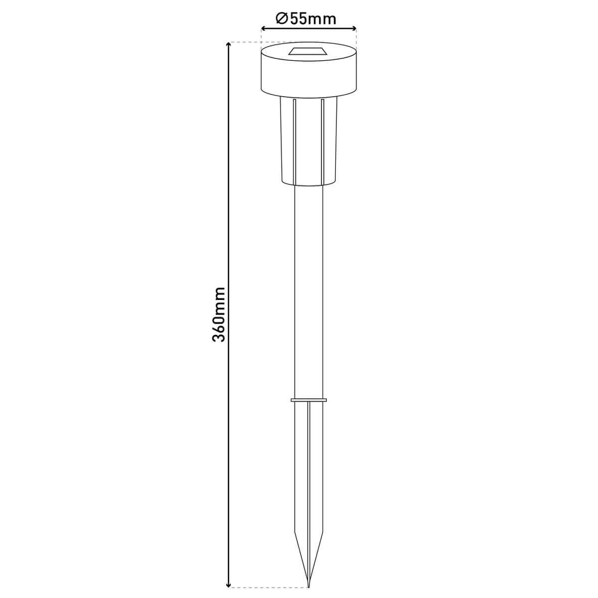 Solar led aardspiesen wit - 36 cm - set van 16 - LED Buitenverlichting
