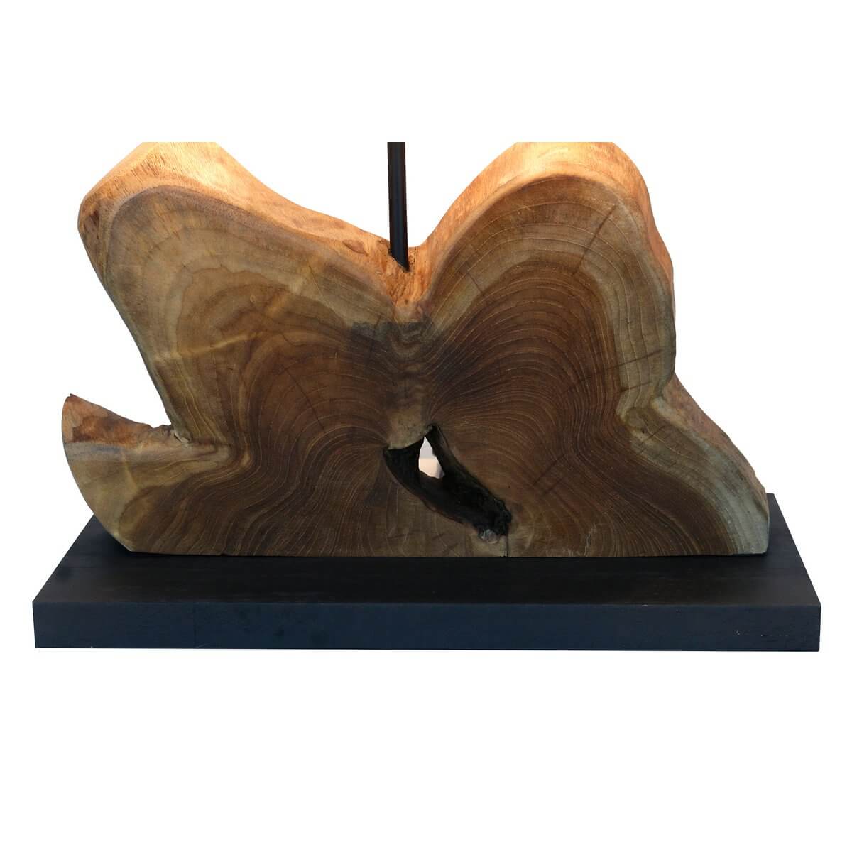 Tischleuchte Treibholz/Leinen Natur 50 cm - SalesFever