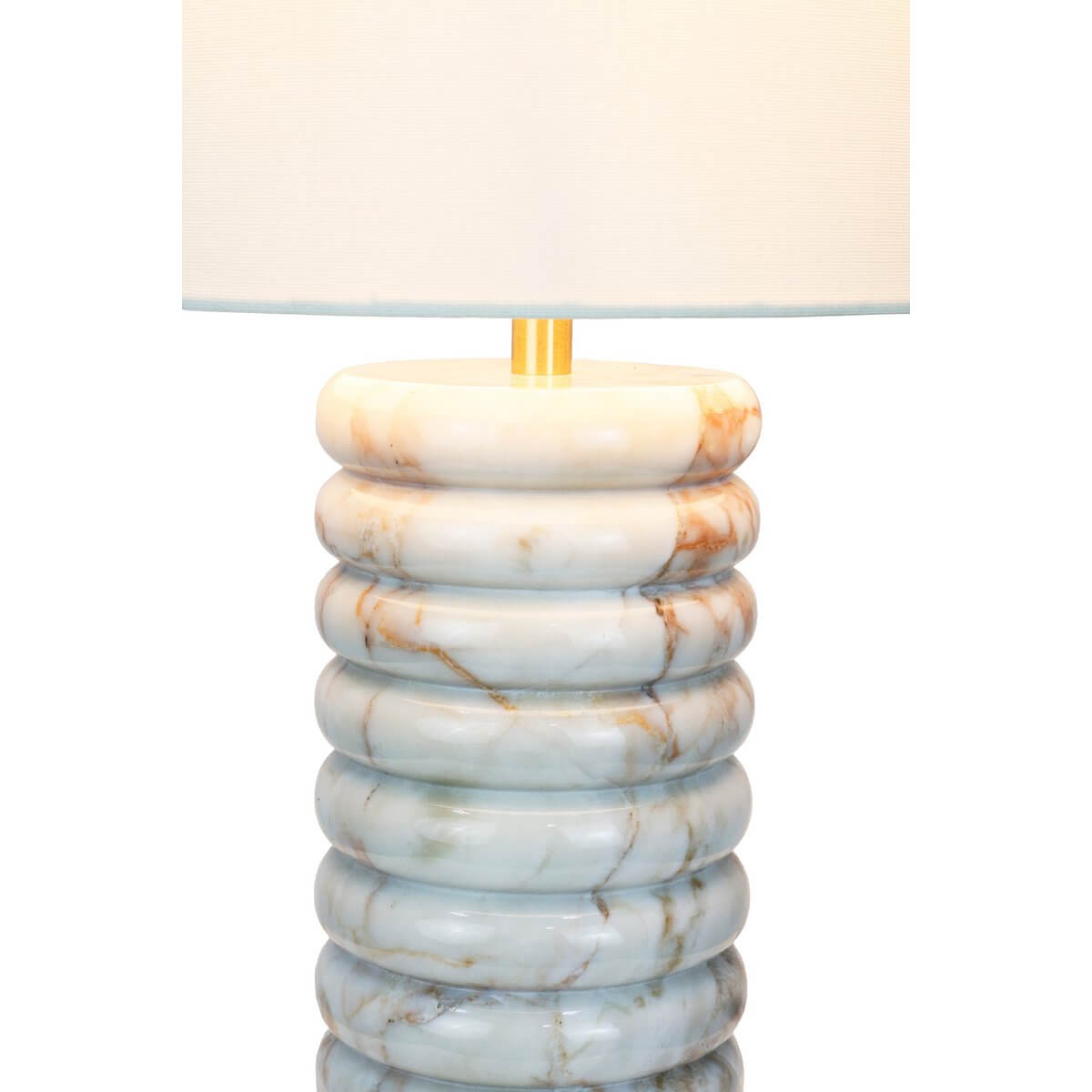 Table lamp marble/linen beige - SalesFever
