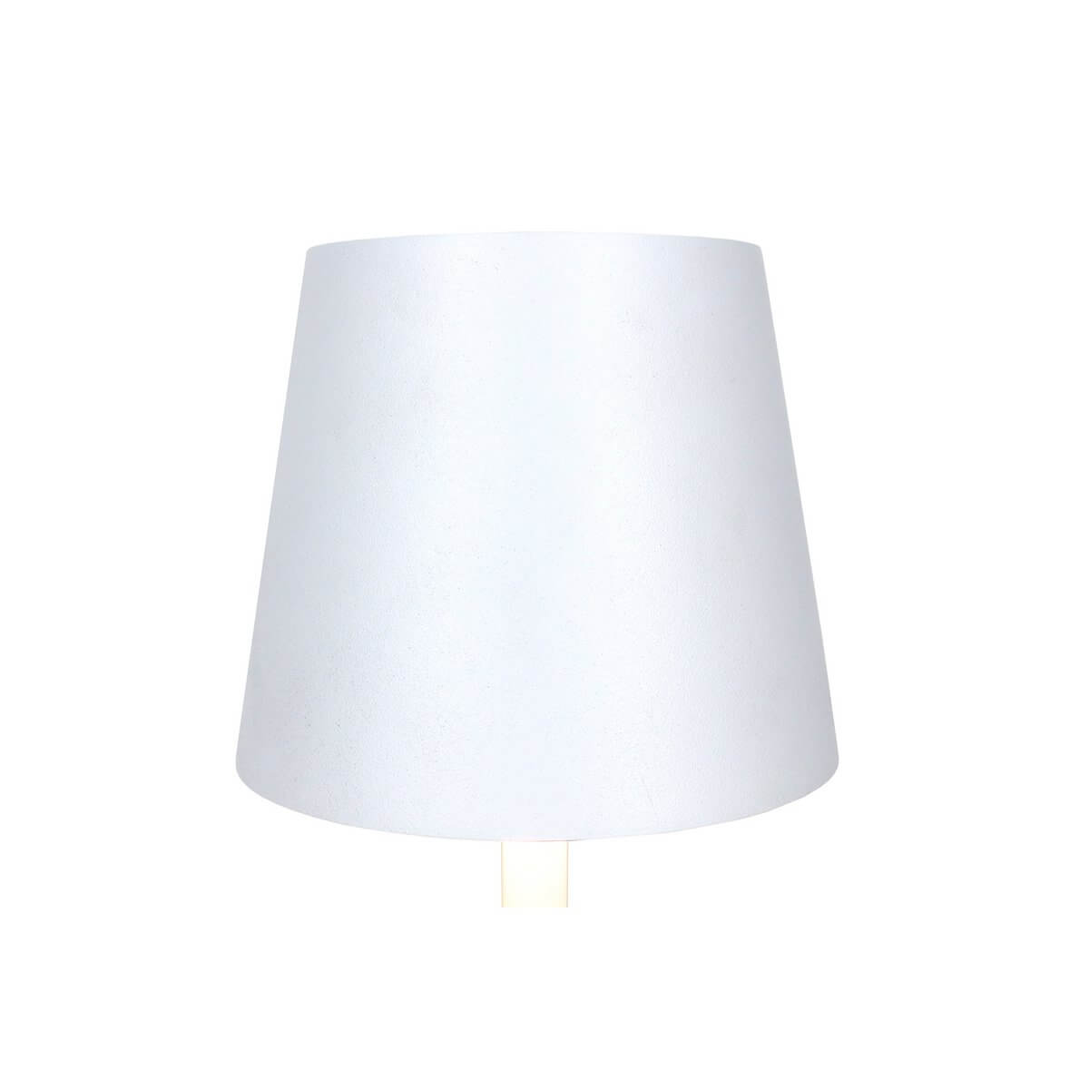 Tischleuchte 29 cm Natur/Weiß mit LED-Akku - SalesFever