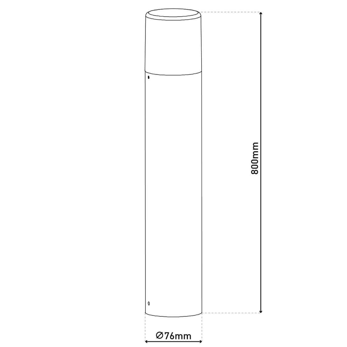Torcia staande buitenlamp padlicht - rondom licht - Ø 7,6 × 80 cm