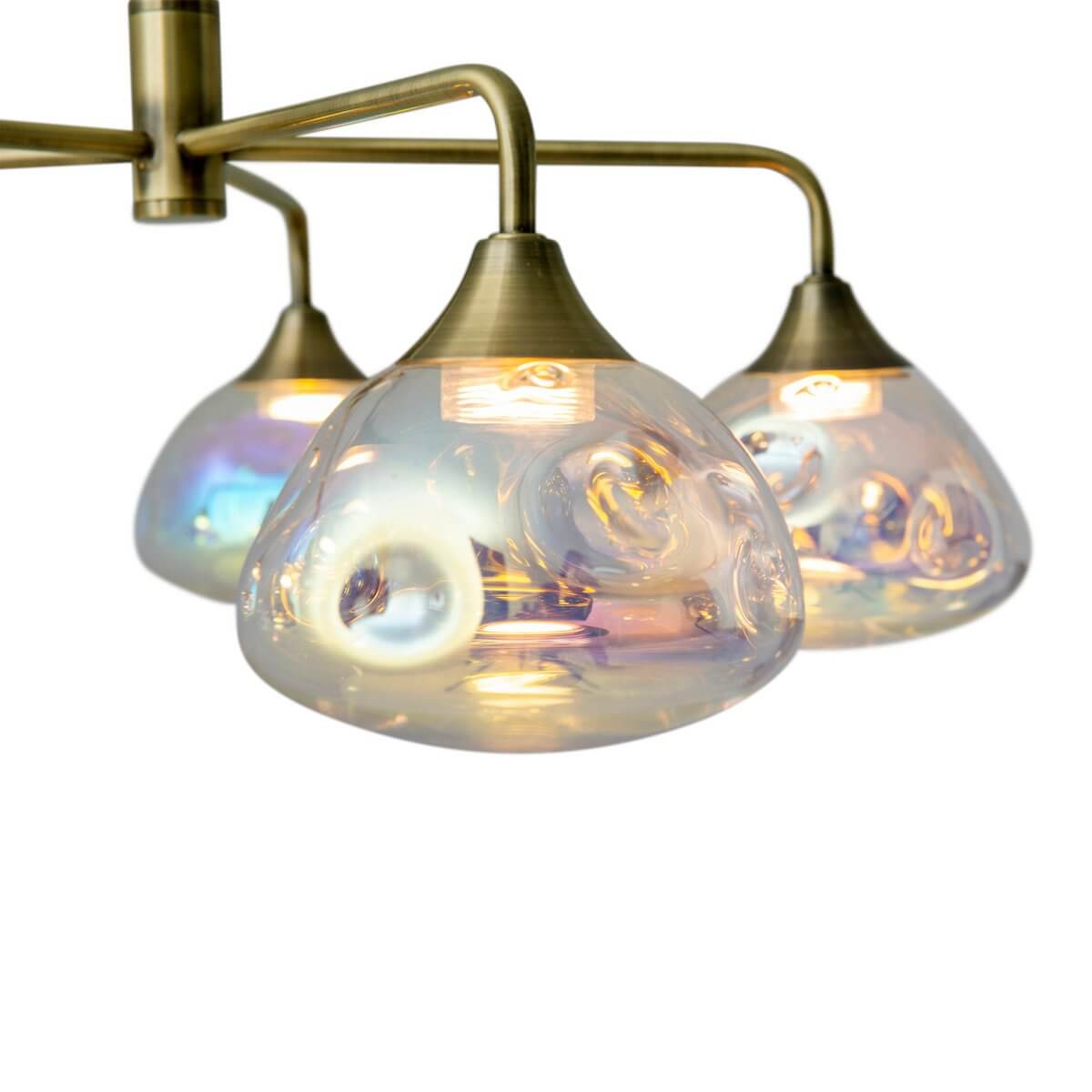 Varna hanglamp met irisglas - 5 lichtpunten - Ø 50 × 120 cm