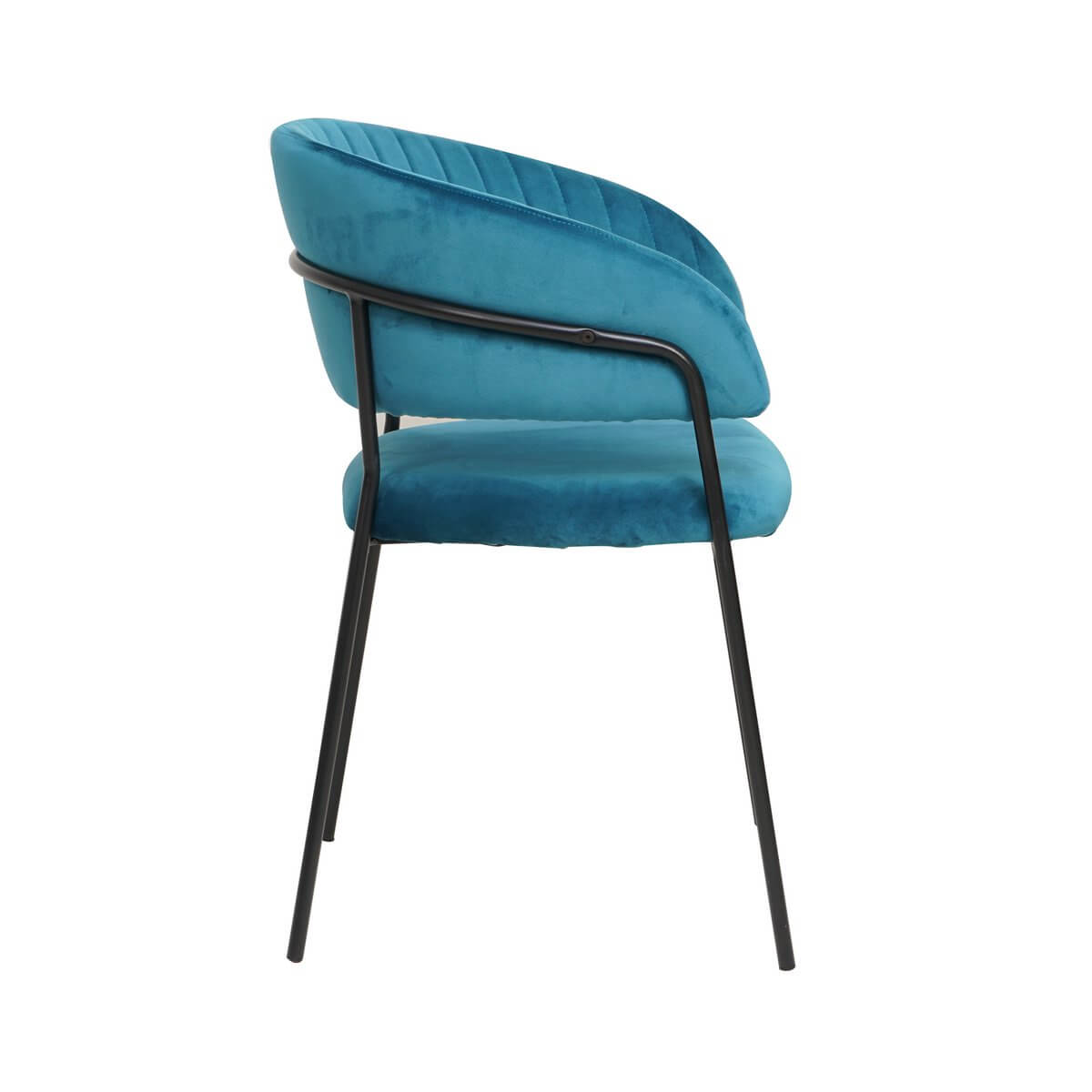 Velvet chair with turquoise back quilting - SalesFever