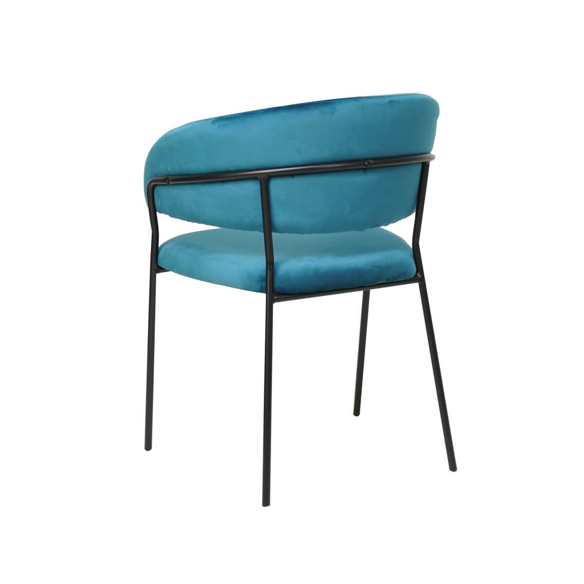 Velvet chair with turquoise back quilting - SalesFever