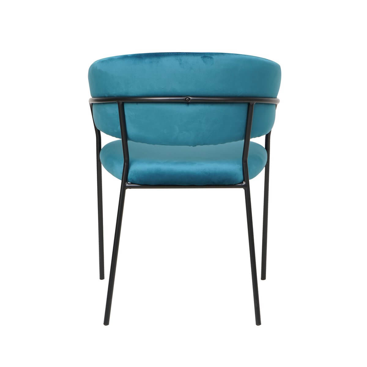 Velvet chair with turquoise back quilting - SalesFever
