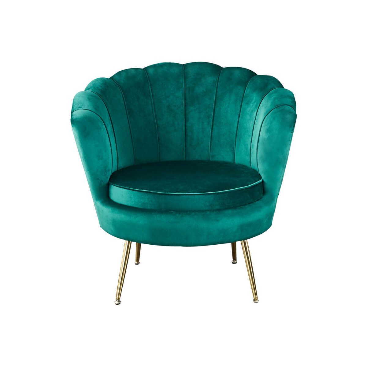 Velvet shell armchair Green - SalesFever