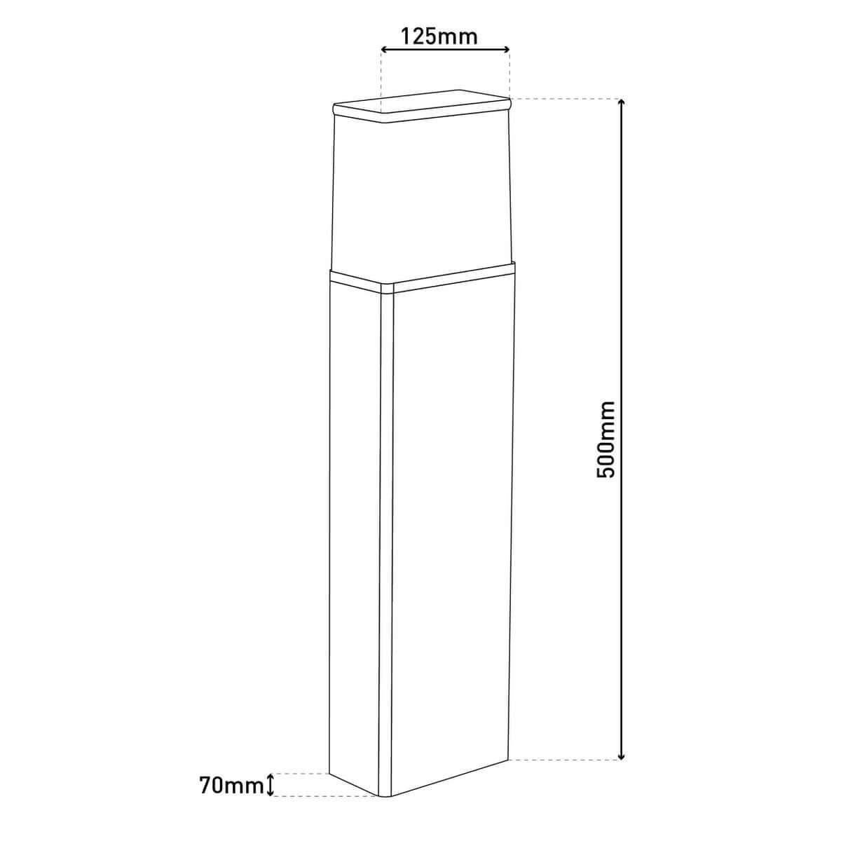 Vigo LED buiten wandlamp zwart of wit - 7 × 12,5 × 50 cm