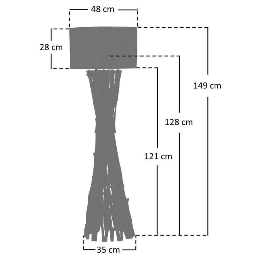 Floor lamp driftwood white 145 cm - SalesFever