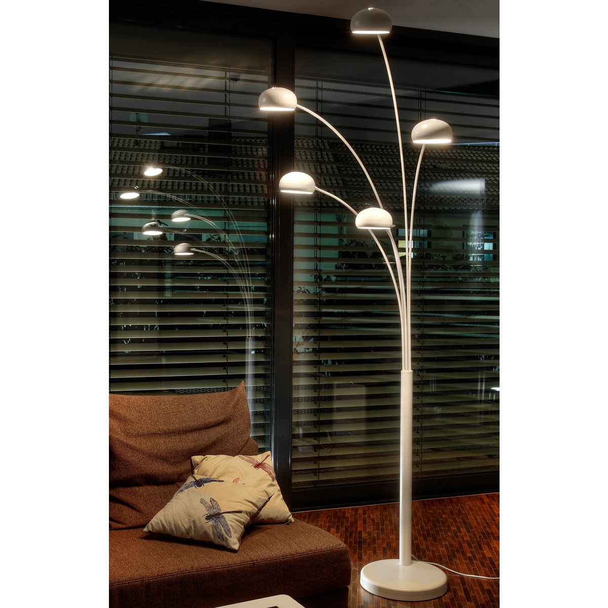Vloerlamp Five Fingers Wit – 5 Beweegbare Armen & Marmeren Voet 205 cm - SalesFever - Casanovio