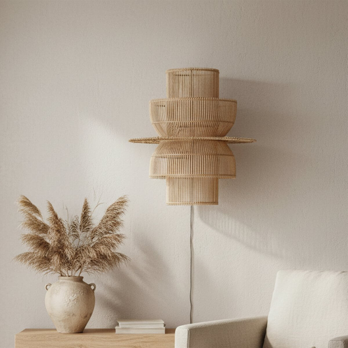 Saturn Wandlamp Rattan - Raw Materials