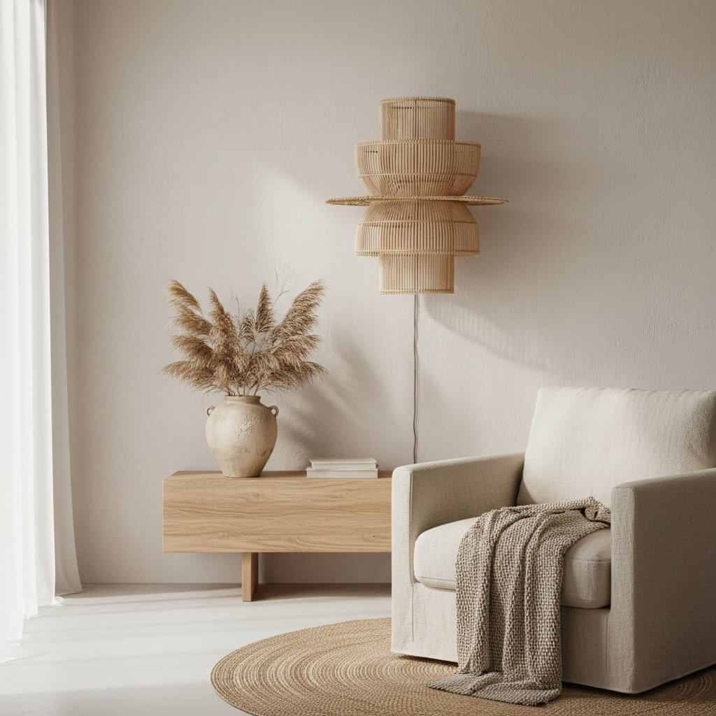 Saturn Wandlamp Rattan - Raw Materials